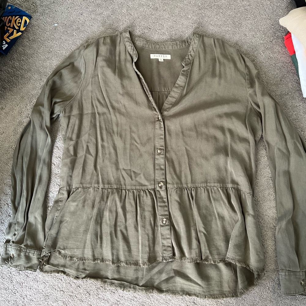 Harper Green Top - Size XL